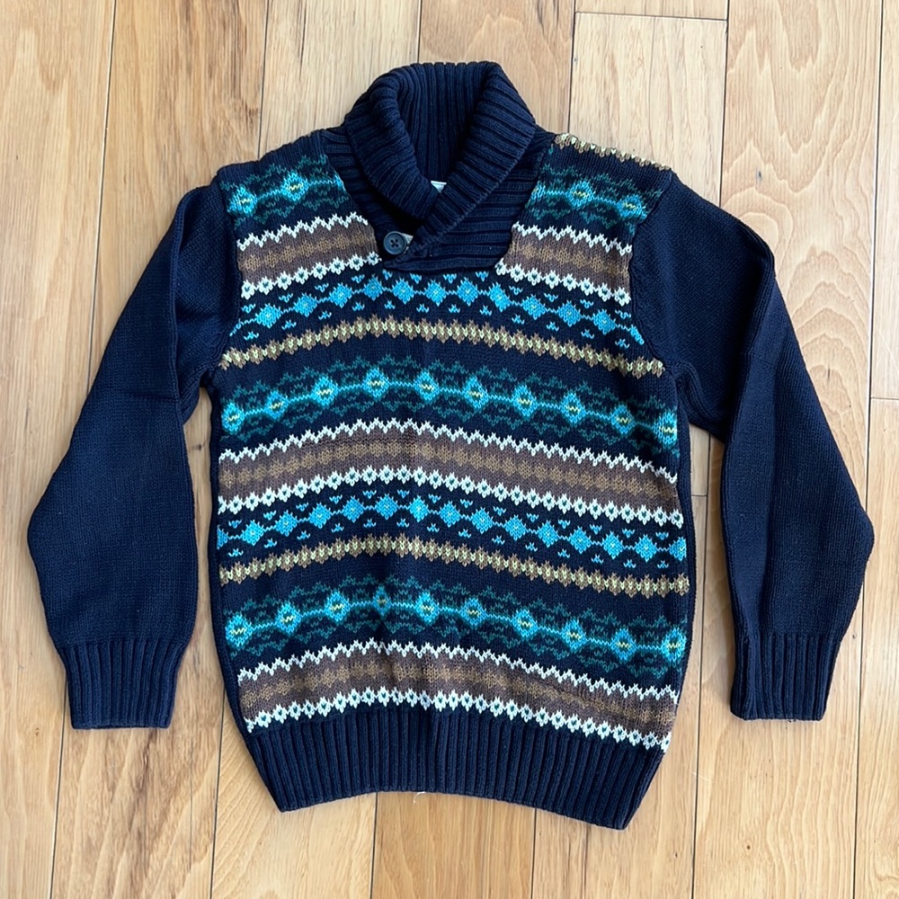 Boys Gymboree shawl collared sweater size small (5-6)